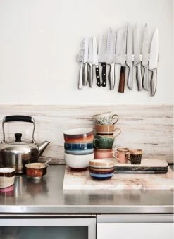 HKliving Set of 4 Ceramic 70s Cappuccino Mugs