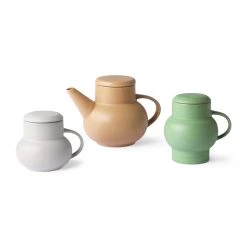 HKliving Ceramic Bubble Tea Pot Sand