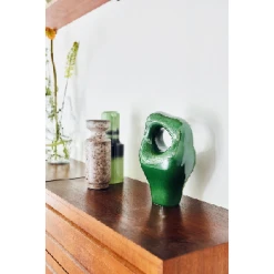 HKliving Ceramic Sculpture Glossy Green 5 HKliving Ceramic Sculpture Glossy Green