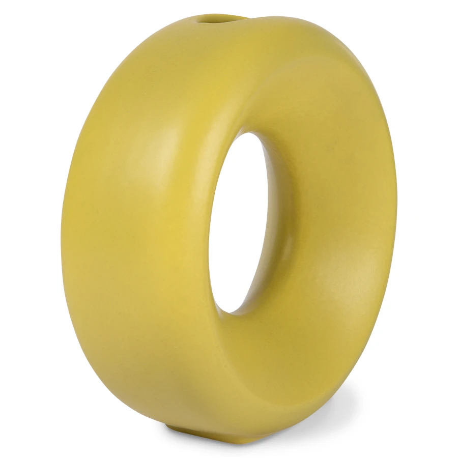 HKliving Green Ceramic Circle Vase HKliving Green Ceramic Circle Vase