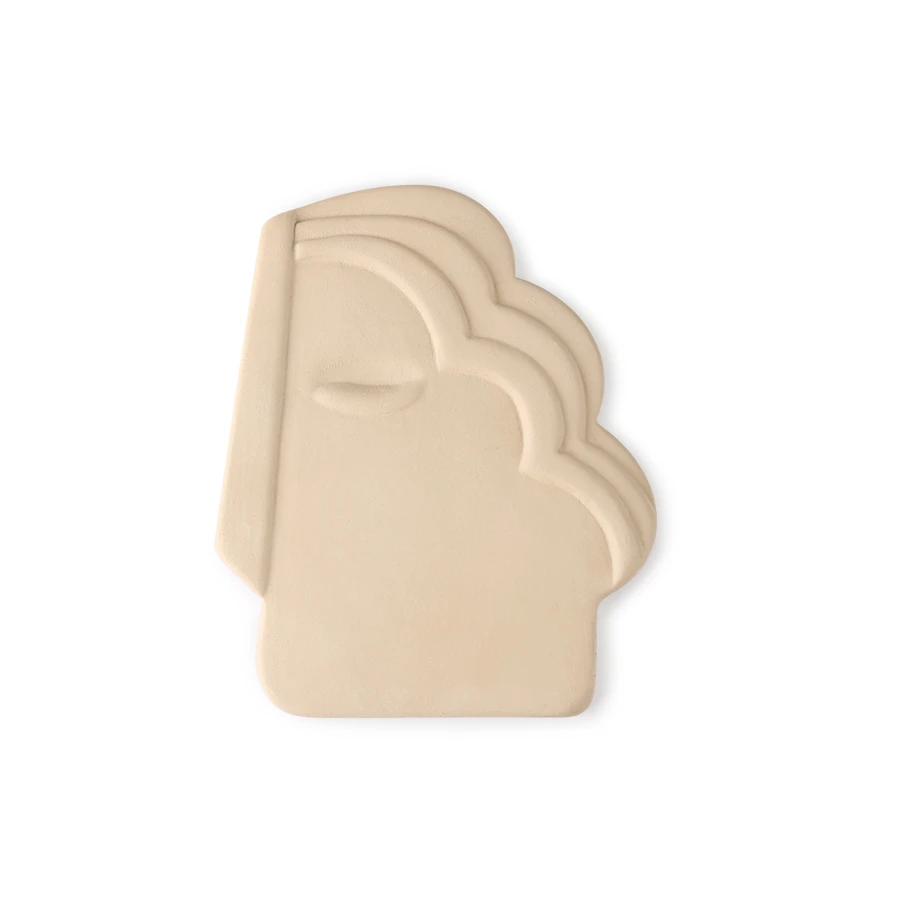 HKliving M Matt Creme Face Wall Ornament HKliving M Matt Creme Face Wall Ornament