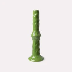 HKliving The Emeralds Medium Green Ceramic Candle Holder