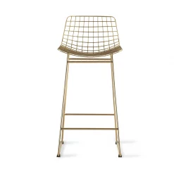 HKliving Brass Wire Bar Stool