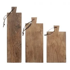 HKliving Bread board teak (set of three)