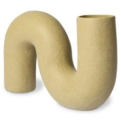 HKliving Matte Olive Twisted Vase