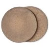 HKliving Set of 2 Taupe Gradient Ceramics Dinner Plates