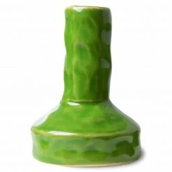HKliving The Emeralds: Ceramic Candle Holder S, Lime Green