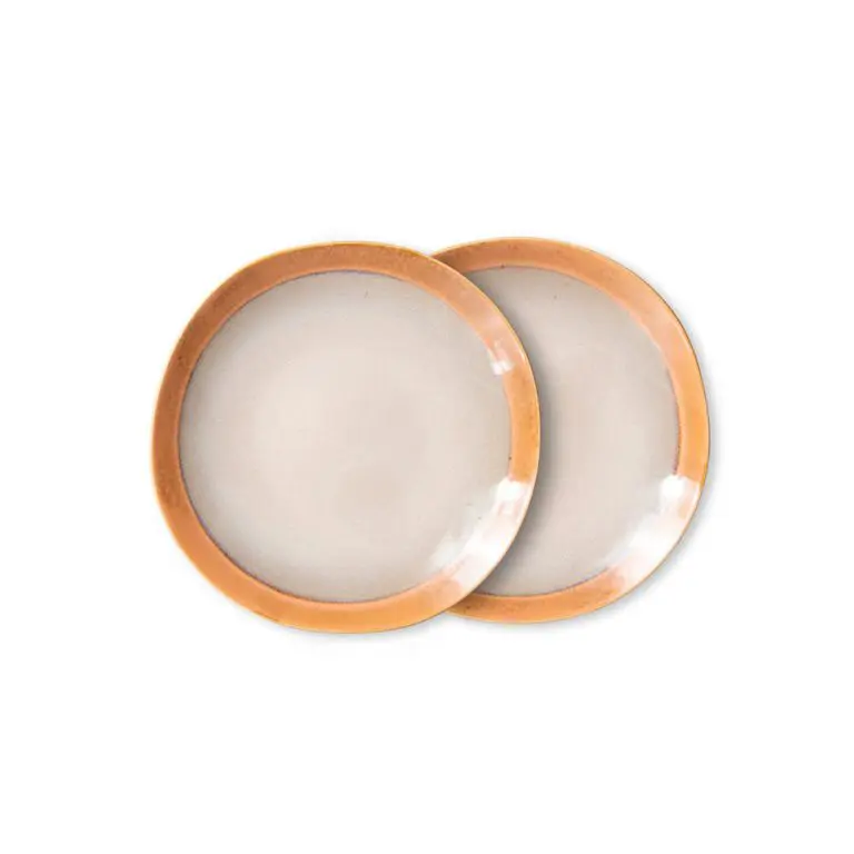 HKliving Set 2 Assiette Earth 3 HKliving Set 2 Assiette Earth