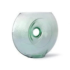 HKliving Green Glass Circle Vase
