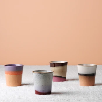 HKliving 70s Ceramics Handleless Coffee Mug Sunset 4 HKliving 70s Ceramics Handleless Coffee Mug Sunset