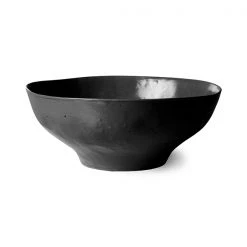 HKliving Bold & basic ceramics: large bowl black (set of 2)