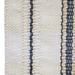 HKliving 150 x 240cm Natural Sand and Black Stripe Carpet