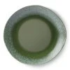 HKliving Set of 6 Ceramic 70's Dinner Plates Green