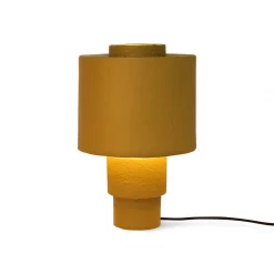 HKliving Gesso table lamp in the colour matt mustard.