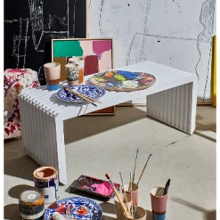 HKliving 70s Ceramics Handleless Tea Mug - Sky