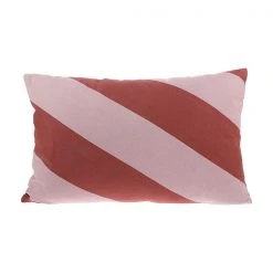 HKliving Twill weave cushion striped pink
