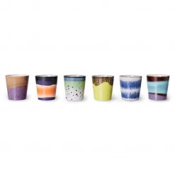HKliving 70s Ceramics Handleless Coffee Mug - Comet