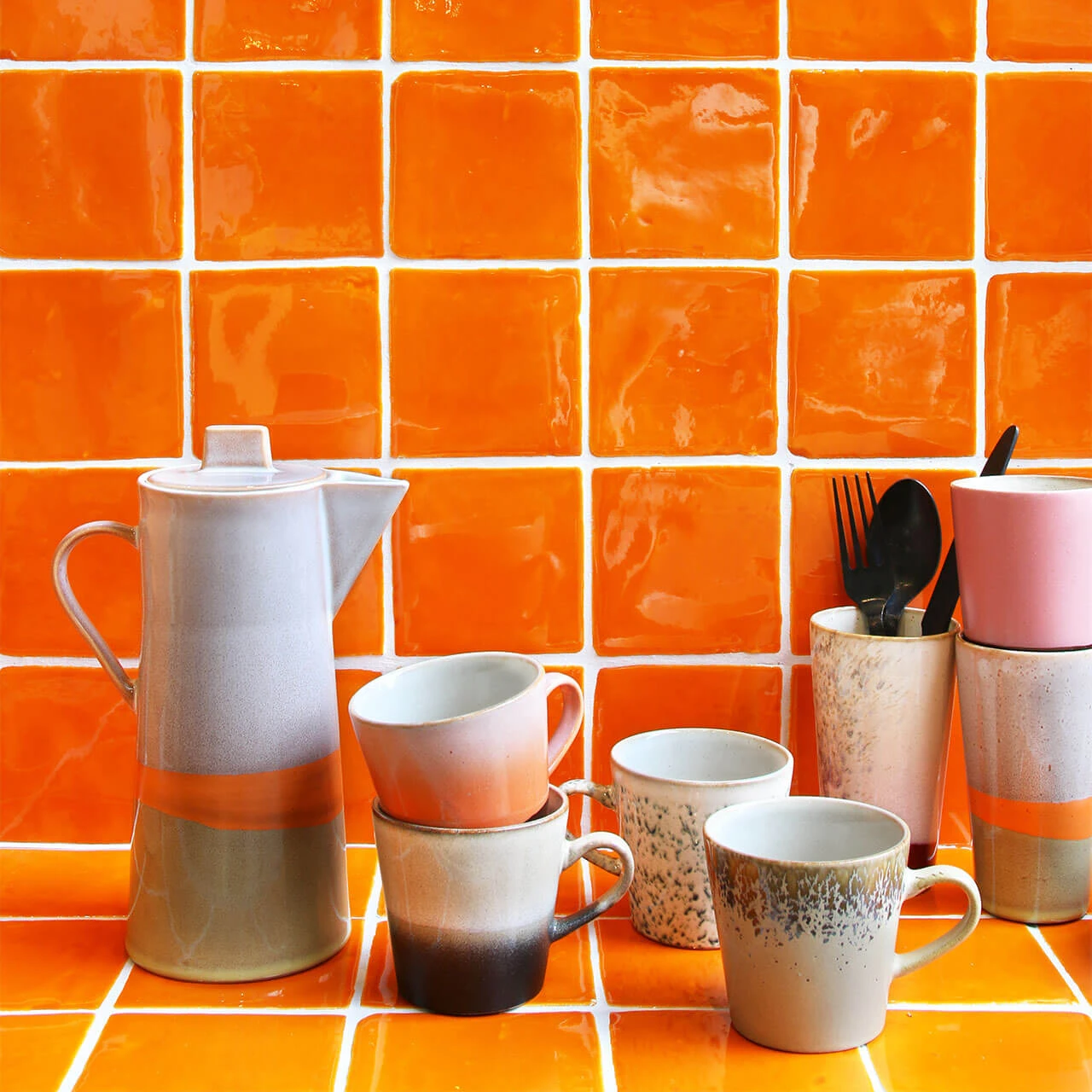 HKliving Set of 4 70s Americano Cups Set HKliving Set of 4 70s Americano Cups Set