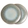 HKliving 70s Ceramics Mineral Dinner Plate - Set of 2