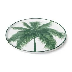 HKliving Green Porcelain Palms Side Plate