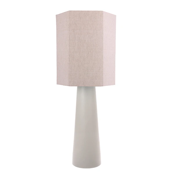HKliving Grey Cone Ceramic Lamp Base 7 HKliving Grey Cone Ceramic Lamp Base