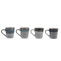 HKliving Set of 6 Same Ceramic 70's Espresso Mugs: Ocean, 8x5,8x6,2cm 4 HKliving Set of 6 Same Ceramic 70's Espresso Mugs: Ocean, 8x5,8x6,2cm