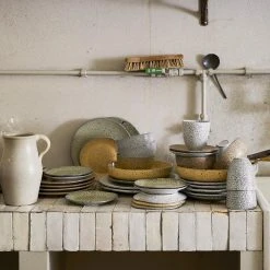 HKliving Gradient Ceramics Dinner Plate Peach Set of 2