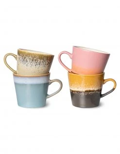 HKliving Set of 4 Cappuccino Mugs