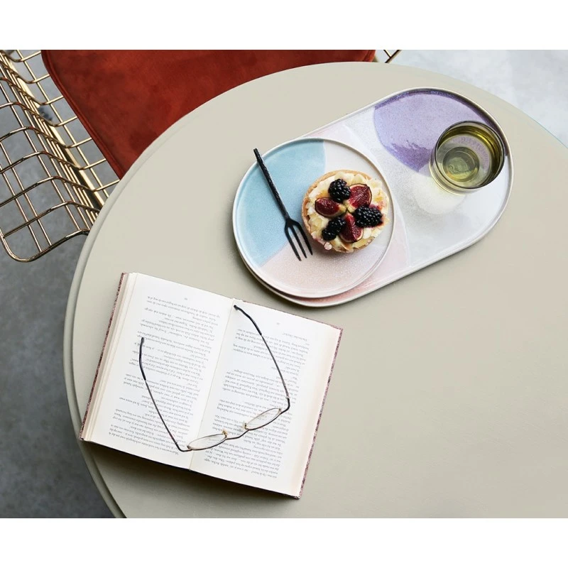 HKliving Set of 2 Gallery Mint and Nude Round Side Plate HKliving Set of 2 Gallery Mint and Nude Round Side Plate
