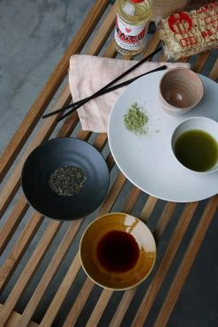 HKliving Kyoto ceramics: japanese dessert plate matt black