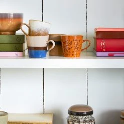 HKliving Ceramic 70s Americano Mugs Cupid Set of 4 5 HKliving Ceramic 70s Americano Mugs Cupid Set of 4