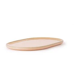 HKliving Gallery Ceramics: Oval Side Plate Peach SET/2