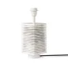 HKliving Ribbed Marble Table Lampbase White