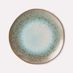 HKliving Ceramic 70's Dinner Plate Mineral Set of 2