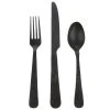 HKliving Matt Black 3 Pieces Cutlery Set 2 HKliving Matt Black 3 Pieces Cutlery Set