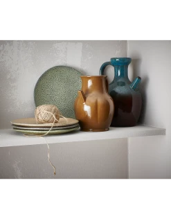 HKliving Set of 2 Green Gradient Ceramics Dinner Plates