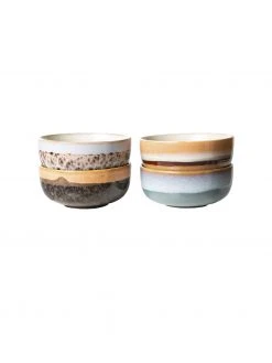 HKliving 70´S Ceramics Tapas Bowls II - Set of 4