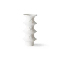HKliving Matt White Porcelain Vases Set of 4