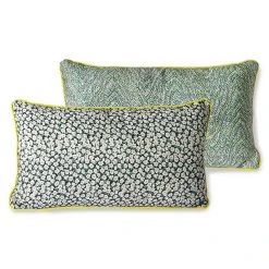 HKliving Doris for hkliving: printed cushion green (35x60)