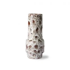 HKliving Lava White Ceramic Retro Vase