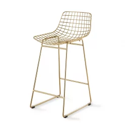 HKliving Brass Wire Bar Stool