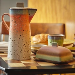 HKliving 70s Multi Colors Ceramic Coffee Pot