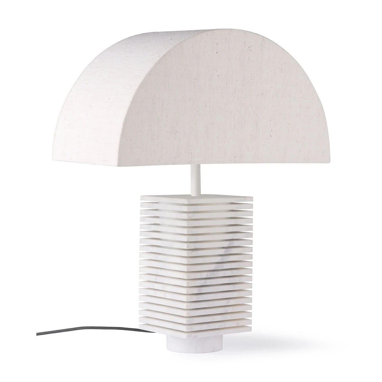 HKliving Ribbed Table Lamp Base White Marble HKliving Ribbed Table Lamp Base White Marble