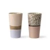 HKliving 70s Ceramics: Latte Mugs (Set of 2)