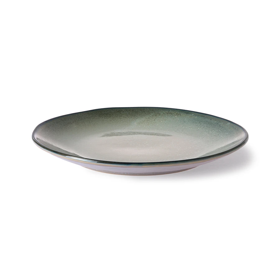 HKliving Home Chef Ceramics: Dinner Plate Grey/Green (Set of 2) HKliving Home Chef Ceramics: Dinner Plate Grey/Green (Set of 2)