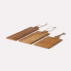 HKliving Teak Serving Boards (Set of 3)