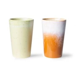 HKliving 70s Ceramics Tea Mugs - Set of 2