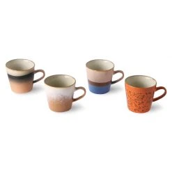 HKliving Set of 4 70's Americano Mugs