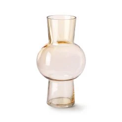 HKliving Peach Glass Flower Vase