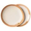 HKliving Ceramic 70's Dinner Plate Earth (Set of 2)